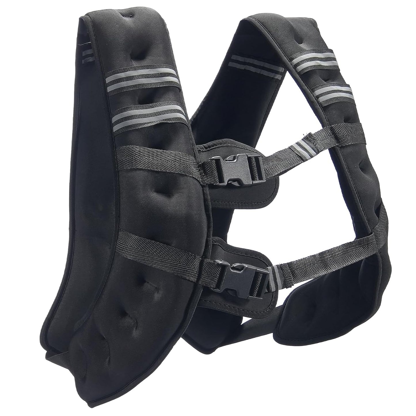 VEVOR Weighted Vest 30 lbs Weight Vest with Reflective Stripe Adjustable Buckle Body Weight Vest for Men Women Workout Equipment for Strength Training Running Jogging Fitness and Weight Loss