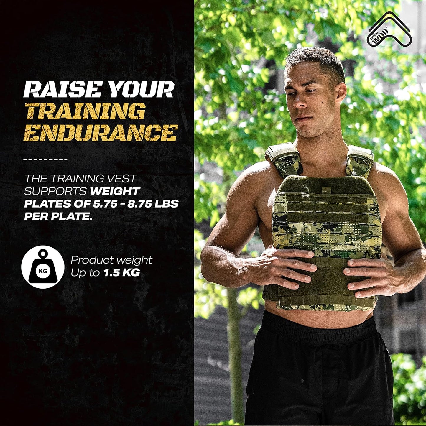 TRIBE WOD Adjustable Weighted Vest Weight Vest for Men and Women Workout Designed for Endurance Strength and Cross-Training Vest Training Weight Vest