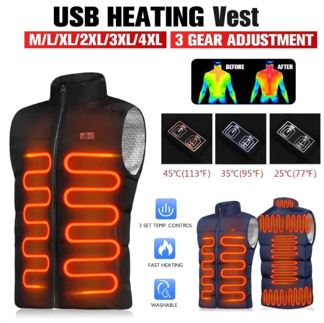 Men's USB Charging Warm Vest