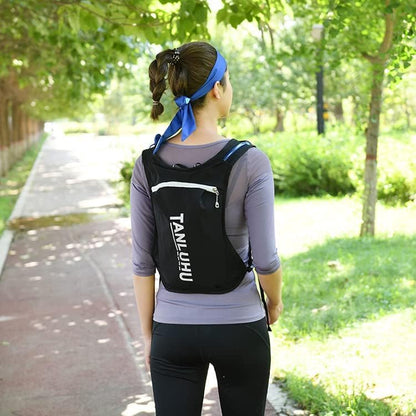 Lightweight Running Hydration Vest，Water Running Vest Pack with 1.5L Water Bladder ，Breathable Hydration Backpack for Running Cycling Hiking Marathon for Men Women (0001 Purple) (003 Black)