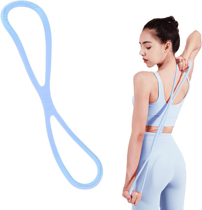 Fitness Figure 8 Yoga Pulling Rope Resistance Band & Arm Resistance Bands Workout Chest Arm and Shoulder Stretch Bands Exercise Equipment