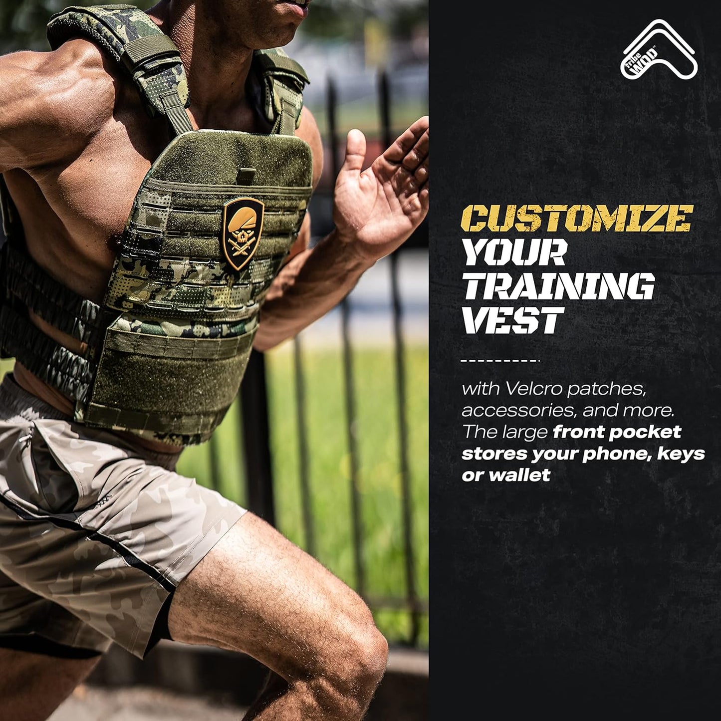 TRIBE WOD Adjustable Weighted Vest Weight Vest for Men and Women Workout Designed for Endurance Strength and Cross-Training Vest Training Weight Vest