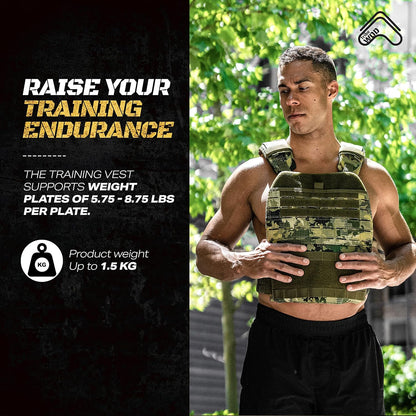 TRIBE WOD Adjustable Weighted Vest Weight Vest for Men and Women Workout Designed for Endurance Strength and Cross-Training Vest Training Weight Vest