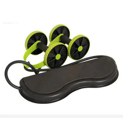 Double Wheel Ab Roller with Resistance Bands