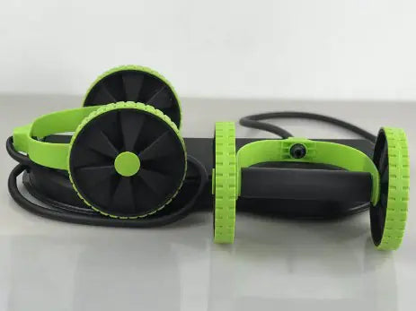 Double Wheel Ab Roller with Resistance Bands